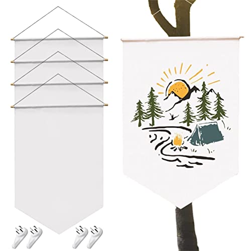 Halatua Sublimationsbanner | Blanko-Banner für Dekoration, weiße, solide Sublimations-Blanko-Polyester-Flaggen DIY für Garten und Hof, leere Leinwand von Halatua