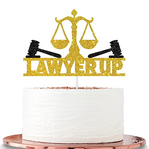 Halawawa Lawer Up Cake Topper, Congrats Lawyer Graduation Party Dekoration, Law Grade Cake Decor for Class of 2023 Lawyer Graduation Party Supplies von Halawawa