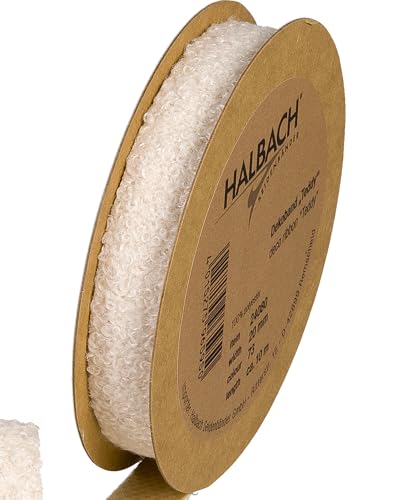 Halbach Seidenbänder Teddy Stoff Dekoband | Breite: 20mm Länge: 10m | Kunstfell-Band zum basteln und nähen | Farbe: beige von Halbach Seidenbänder