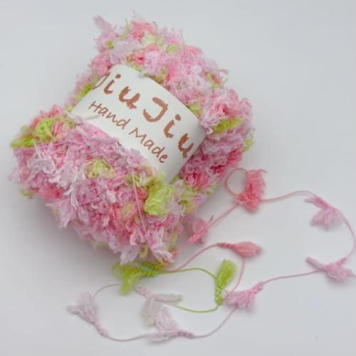 Featured Fischschwanz Garn, Blume Garn Faden Tasche Mixed Thread DIY Garn 50g perfekt für kreative Crafting-Projekte (01) von HalcyonFit