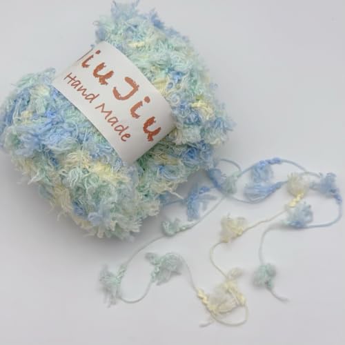 Featured Fischschwanz Garn, Blume Garn Faden Tasche Mixed Thread DIY Garn 50g perfekt für kreative Crafting-Projekte (09) von HalcyonFit