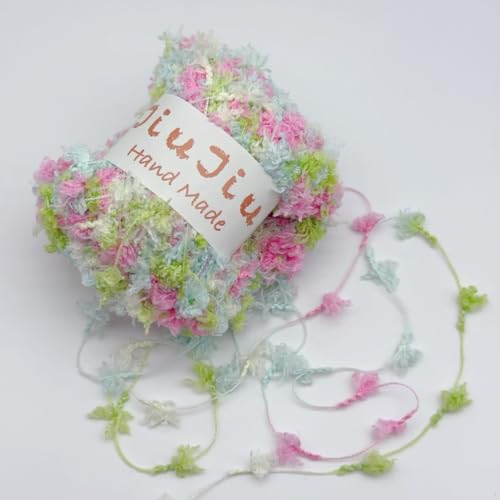 Featured Fischschwanz Garn, Blume Garn Faden Tasche Mixed Thread DIY Garn 50g perfekt für kreative Crafting-Projekte (16) von HalcyonFit