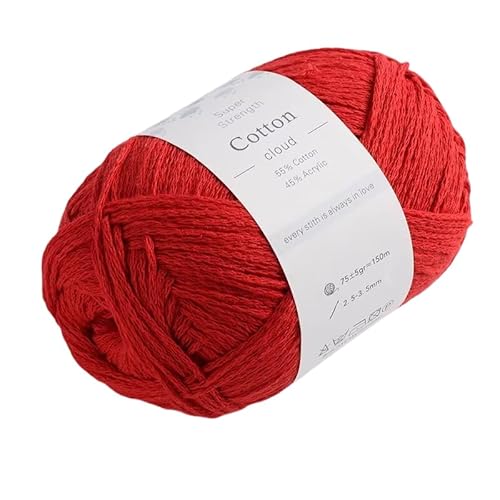 Strickgarn, 100 % Baumwolle, Spaghetti-Garn zum Häkeln, Weben, DIY Bastelprojekte, Mützen, Taschen, einfach für Anfänger (04) von HalcyonFit