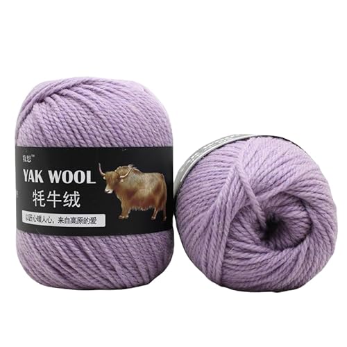 Yak Wollgarn Handgestricktes Häkelgarn Dickes Kammgarn Superweich 100g 3er Pack für Schals, Pullover, Hüte, Mäntel, Taschen & Socken - Natürliches hautfreundliches Garn (03) von HalcyonFit