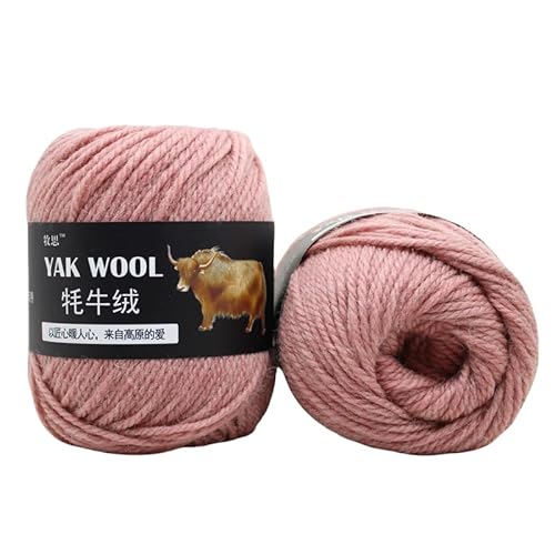 Yak Wollgarn Handgestricktes Häkelgarn Dickes Kammgarn Superweich 100g 3er Pack für Schals, Pullover, Hüte, Mäntel, Taschen & Socken - Natürliches hautfreundliches Garn (04) von HalcyonFit