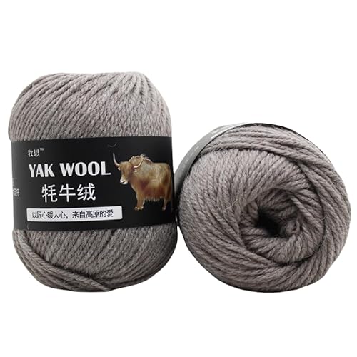 Yak Wollgarn Handgestricktes Häkelgarn Dickes Kammgarn Superweich 100g 3er Pack für Schals, Pullover, Hüte, Mäntel, Taschen & Socken - Natürliches hautfreundliches Garn (09) von HalcyonFit