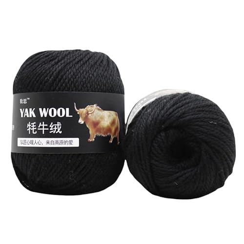 Yak Wollgarn Handgestricktes Häkelgarn Dickes Kammgarn Superweich 100g 3er Pack für Schals, Pullover, Hüte, Mäntel, Taschen & Socken - Natürliches hautfreundliches Garn (12) von HalcyonFit