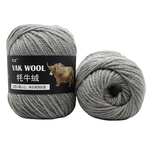 Yak Wollgarn Handgestricktes Häkelgarn Dickes Kammgarn Superweich 100g 3er Pack für Schals, Pullover, Hüte, Mäntel, Taschen & Socken - Natürliches hautfreundliches Garn (13) von HalcyonFit