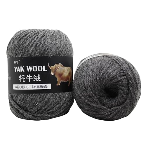 Yak Wollgarn Handgestricktes Häkelgarn Dickes Kammgarn Superweich 100g 3er Pack für Schals, Pullover, Hüte, Mäntel, Taschen & Socken - Natürliches hautfreundliches Garn (14) von HalcyonFit