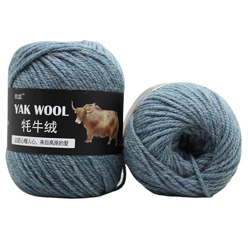 Yak Wollgarn Handgestricktes Häkelgarn Dickes Kammgarn Superweich 100g 3er Pack für Schals, Pullover, Hüte, Mäntel, Taschen & Socken - Natürliches hautfreundliches Garn (15) von HalcyonFit