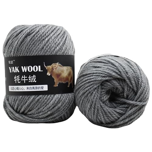 Yak Wollgarn Handgestricktes Häkelgarn Dickes Kammgarn Superweich 100g 3er Pack für Schals, Pullover, Hüte, Mäntel, Taschen & Socken - Natürliches hautfreundliches Garn (21) von HalcyonFit