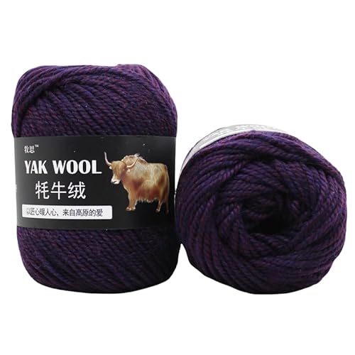 Yak Wollgarn Handgestricktes Häkelgarn Dickes Kammgarn Superweich 100g 3er Pack für Schals, Pullover, Hüte, Mäntel, Taschen & Socken - Natürliches hautfreundliches Garn (28) von HalcyonFit