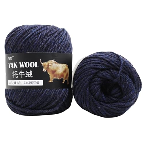 Yak Wollgarn Handgestricktes Häkelgarn Dickes Kammgarn Superweich 100g 3er Pack für Schals, Pullover, Hüte, Mäntel, Taschen & Socken - Natürliches hautfreundliches Garn (30) von HalcyonFit