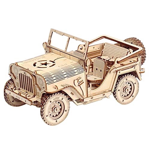 Hallisun 3D Holzpuzzle für Erwachsene, Geländewagen Modellbausatz, Holzbausatz, Mechanisches Bauset Spielzeug, Heimdekoration, Weihnachts und Geburtstagsgeschenk für Frauen und Männer, 428 Teile von Hallisun