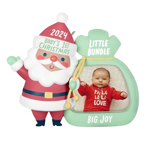 Hallmark Keepsake Little Bundle Big Joy 2024 Bilderrahmen, Weihnachtsdekoration, Geschenk für Babypartys von Hallmark Keepsake