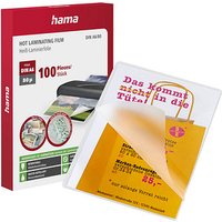 100 hama Laminierfolien glänzend für A6 80 micron von Hama