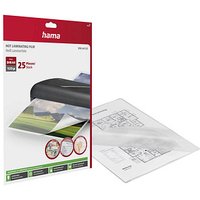 25 hama Laminierfolien glänzend für A4 125 micron von Hama