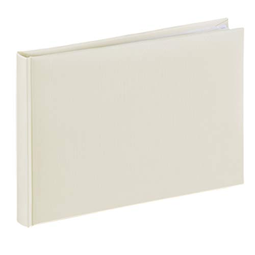 Hama Fotoalbum 24x17 cm (Fotobuch mit 36 weißen Seiten, Album mit Pergamin-Trennblättern, Photoalbum zum Selbstgestalten und Einkleben) beige pastell von Hama