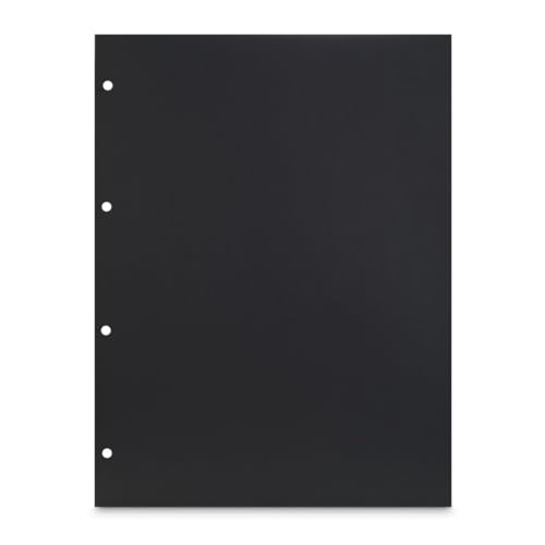 Hama Innenseiten Fotoalbum Scrapbooking (Nachfüllpackung für Fotoseiten, Karton, 250 g/m², 23,3 x 31 cm, perforiert, 25 Blatt), Schwarz von Hama