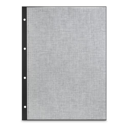 Hama Innenseiten Fotoalbum Scrapbooking (Nachfüllpackung für Fotoseiten, Karton mit Schutzpapier, 250 g/m², 23,3 x 31 cm, perforiert, 25 Blatt), Schwarz von Hama