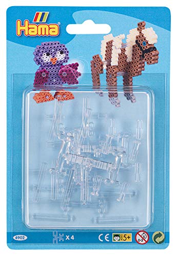 Hama Perlen 4902 Zubehör Set für das Basteln, Verbinder für 3D Motive in transparent für Midi Bügelperlen mit Durchmesser 5 mm, Bastelspaß für Groß und Klein von HAMA