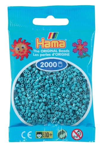 Hama Perlen 501-31 - Mini-Perlen, 2000 Stück türkis von DAN Import