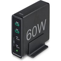 hama 4in1 USB-Ladestation schwarz 1,2 m, 60 Watt von Hama