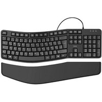 hama EKC-400 ergonomische Tastatur kabelgebunden schwarz von Hama