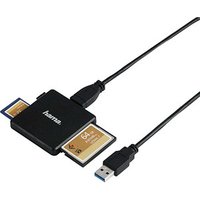 hama USB-3.0-Multikartenleser Multi-microSD, SD, Compact Flash-Kartenleser schwarz von Hama