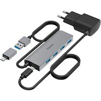 hama USB-Hub 4-fach grau von Hama