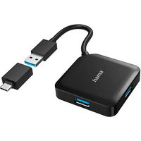 hama USB-Hub 4-fach schwarz von Hama