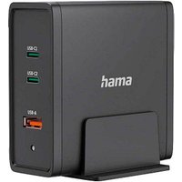 hama USB-Ladestation schwarz, Kabellänge: 1,2 m, 140 Watt von Hama