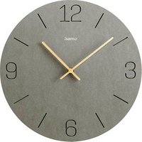 hama Wanduhr Kreta grau Mitteldichte Holzfaserplatte (MDF), Ø 30,0 cm von Hama