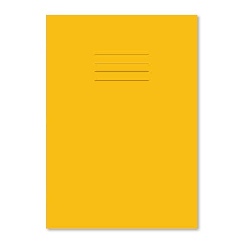 Hamelin A4 8 mm liniert und Rand 80 Seiten Heft – 50 Stück 80 gelb von Hamelin