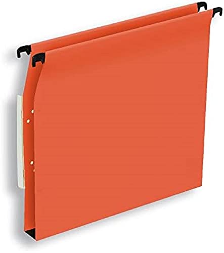 L’Oblique Box mit 25 Hängemappen für Schränke A4 Boden 30 mm ORANGE von Hamelin