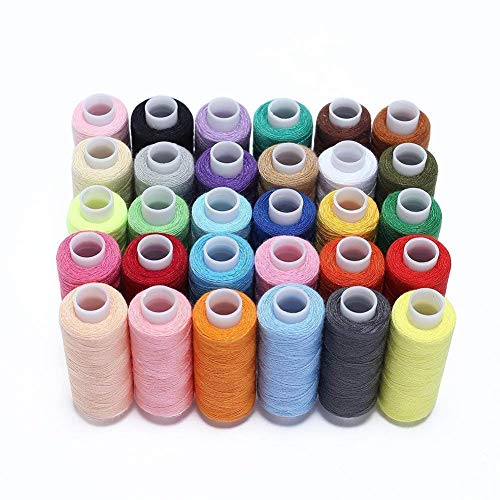 Candora 30 PCS Nähgarn-Set – alle Zweck Polyester Gewinde, je 250 Yards für Hand oder Maschine Nähen von Hamhsin