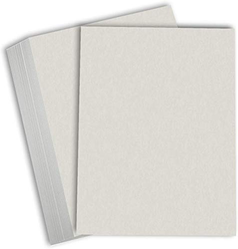 Hamilco Farbiges Carstock-Papier, graues Bristol-Pergamentpapier für Scrapbooking, Basteln, 21,6 x 27,9 cm, 30,4 kg Einband für Drucker, 50 Stück von Hamilco