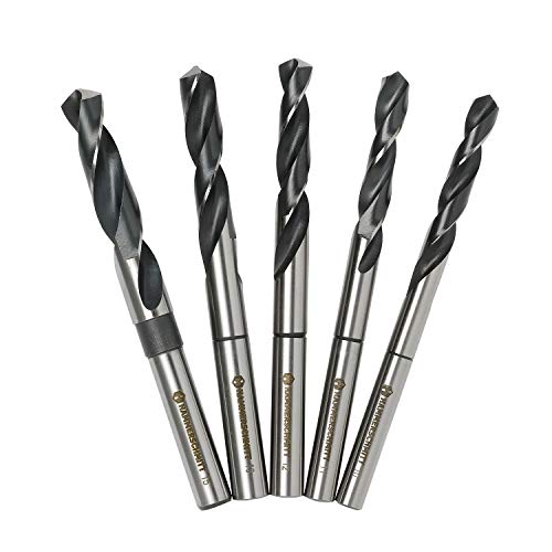 Hammerschmitt HSS-Bohrer-Set 5-teilig – ø 10, 11, 12, 13, 15 mm, Spiralbohrer, Metallbohrer von Hammerschmitt