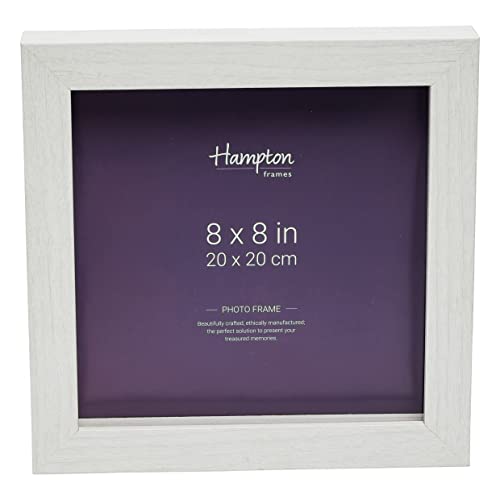 Hampton Frames Bilderrahmen, Technisches Holz, weiß, 8x8 (20x20cm) von Hampton Frames