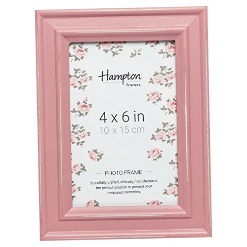 Hampton Frames Paloma Bilderrahmen aus Holz, Used-Look, 10 x 15 cm, Rosa von Hampton Frames