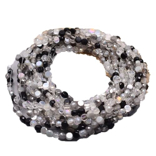 Facettierte Kristallglasperlen, Seitenloch, flache Abstandshalter, runde Perlen für Schmuckherstellung, Ohrringe, Armbänder, 4 mm, 72 Stück von Hamthuit