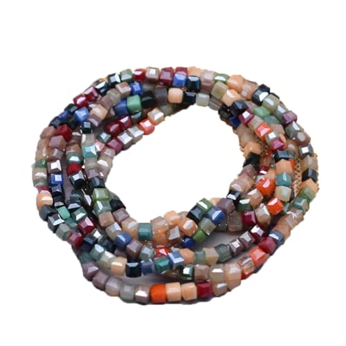 Glas-Kristallperlen, quadratisch, 3 mm, Rocailles-Perlen für Schmuckherstellung, DIY, B-5 mm, 95 Stück, 180 Stück von Hamthuit