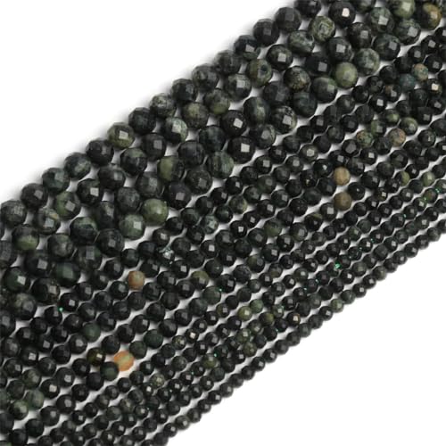 Natürliche facettierte Apatit-Saphir-Jade-Onyx-Edelstein-Perlen, runde Perlen für Schmuckherstellung, DIY-Armband, Zubehör, Kambaba-Jaspis, 2 mm (ca. 170 Stück) von Hamthuit