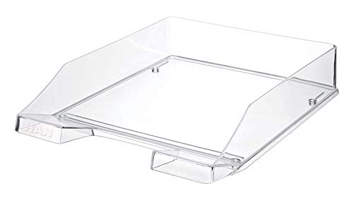 HAN Briefablage Klassik TRANSPARENT, 6 STÜCK, Moderne, transparente und stapelbare Ablage im frischen Design bis Format A4/C4, 1026-X-23, transparent-glasklar von HAN