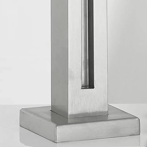 HanDpi Gehärtete Balustraden-Quadrat-Baluster-Verbindungsstücke für Glaspaneel-Zäune, silberner Edelstahl-Glasgeländerpfosten für Balkondeckglas, Stangen und Klemmen (Eckpfosten, 85 cm) von HanDpi