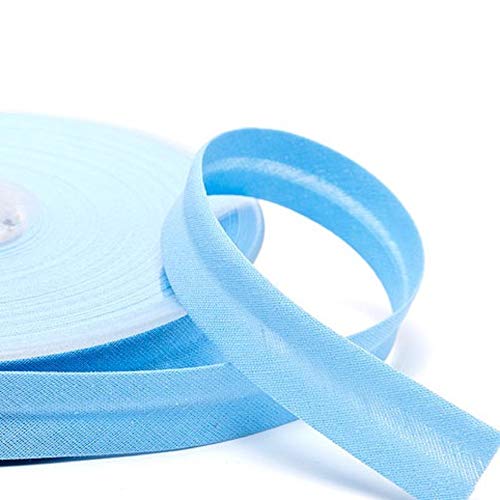 Schrägband 18 mm / 3 m/Meterware/viele Farben (015 hellblau) von Hanabi