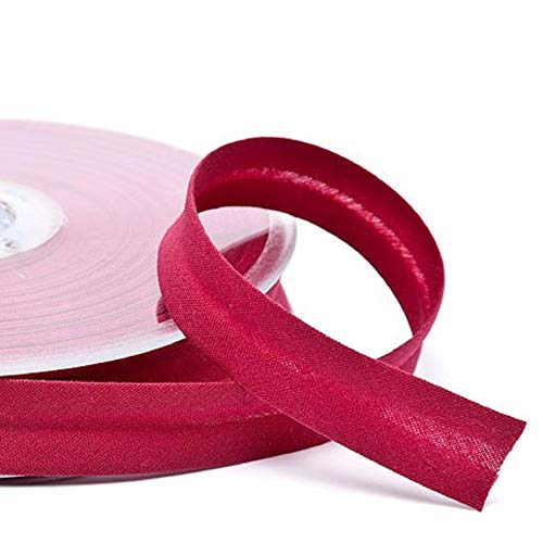 Schrägband 18 mm / 3 m/Meterware/viele Farben (049 rubinrot) von Hanabi