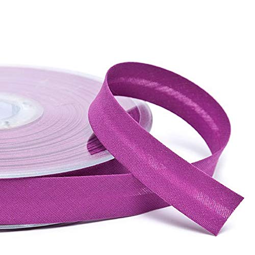 Schrägband 18 mm / 3 m/Meterware/viele Farben (055 brombeere) von Hanabi