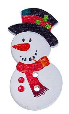 30 Stück Schneemann 36x18mm 2 Löcher Bastelknöpfe Winter Motiv Knöpfe für Kinderkleidung zum annähen nähen basteln scrapbooking Dekoration von Handarbeit-Lieblingsladen