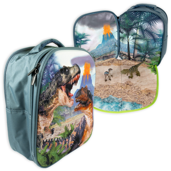 Rucksack mit Spielmatte und Figuren, Dinosaurier von Handelshaus Legler